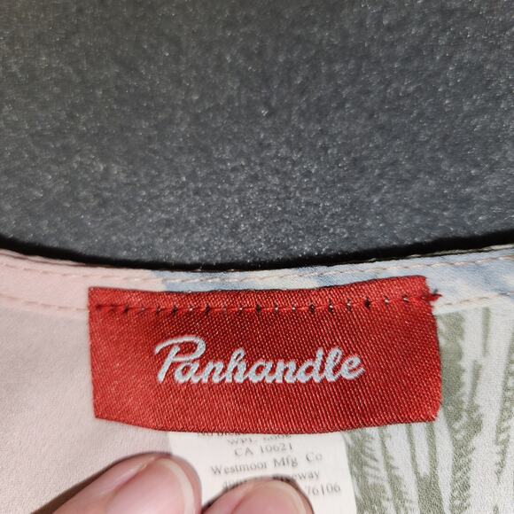 PANHANDLE Kimono Womens M Pink Green Cactus Print Open Front Artsy Desert Boho - Picture 4 of 9